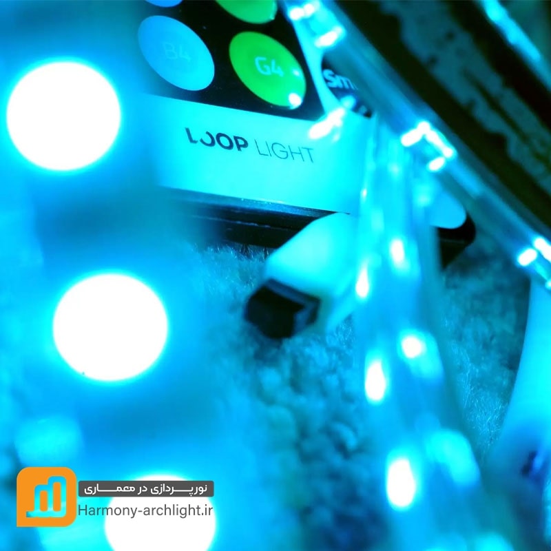 ریسه ال ای دی شلنگی چند رنگ تراکم ۶۰ RGB لوپ لایت