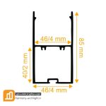 چراغ خطی 3 ردیف آویز بدون لبه کدNL-1211