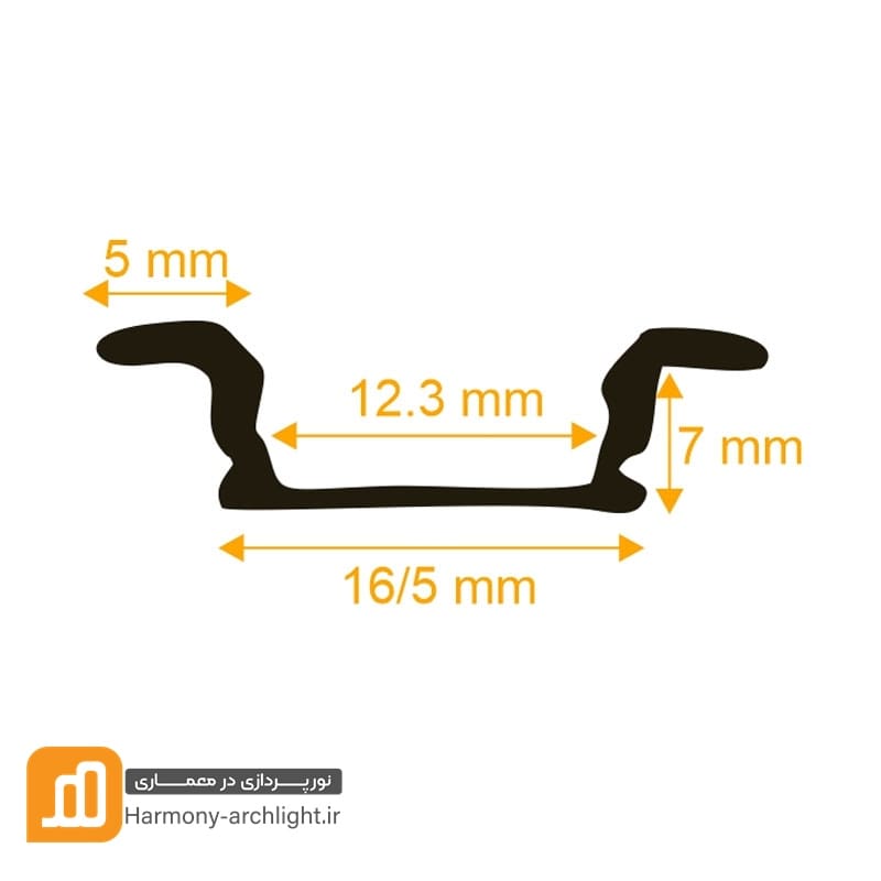 لاین نوری توکار تک لاین کم عمق کدLN-1201
