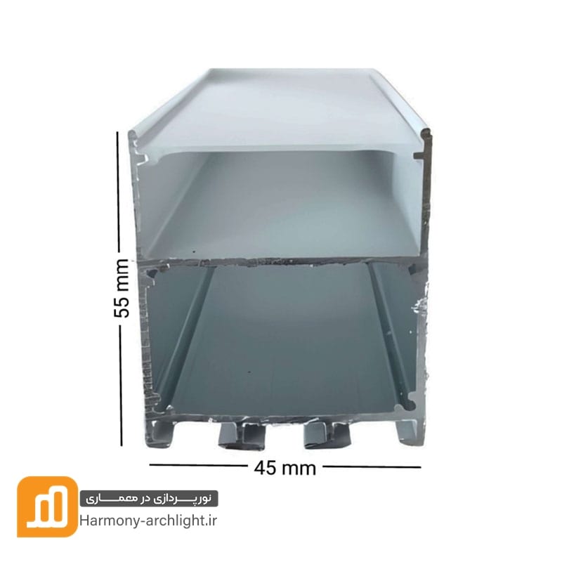 پروفیل چراغ خطی آویز روکار 3 ردیف شاخه 3 و 6 متری کد1241